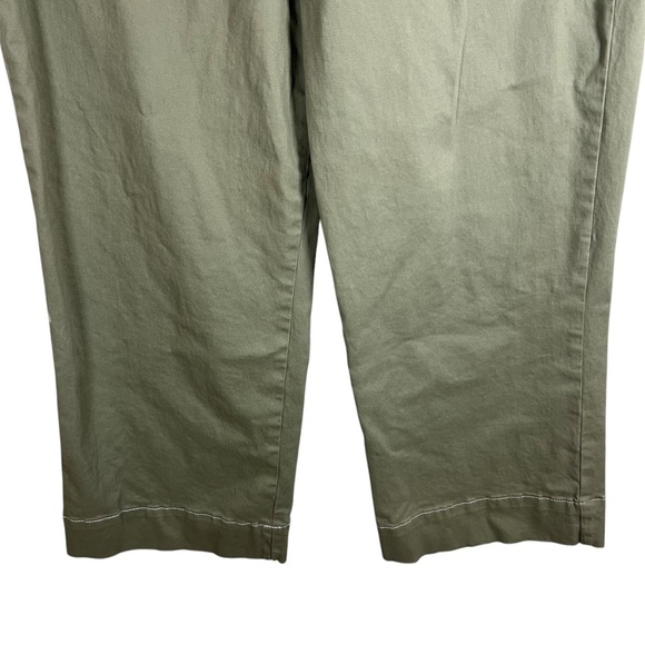 Telluride Clothing Co. Olive Green Cropped Pants Size 12 - Picture 4 of 8